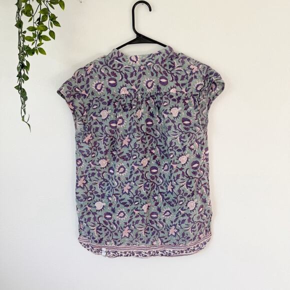 Bell by Alicia Bell Cap Sleeve Print Blouse Sz 10 - Picture 2 of 5